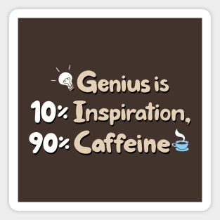 Coffee Scientist Edison Quote Funny Typography Caffeine Slogan Magnet